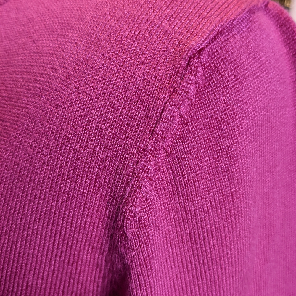 🎀 EUC Cable & Gauge Rosy Pink Crew Neck Bow Sweater, Size XL - Picture 7 of 10